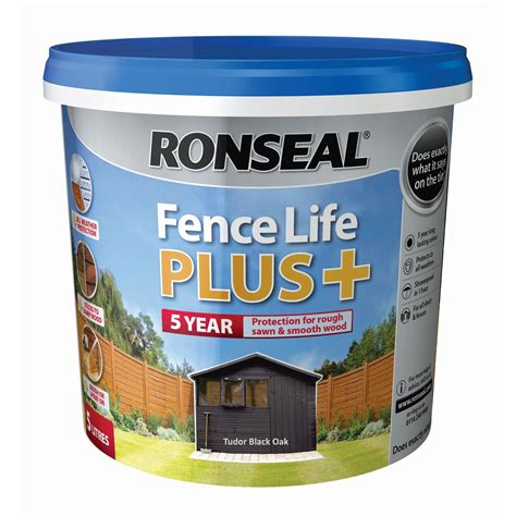 ronseal fence paint black oak.